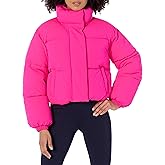 Amazon Essentials Womens Cropped Full-Zip Puffer Jacket (Quilted Matte or Sherpa Fleece)