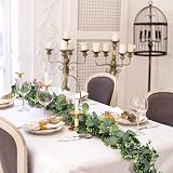 LOMOHOO Eucalyptus Garlands 2 Pack 5.7ft Mixed Leaves Greenery Vines view 2