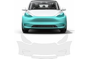 Paintville for Tesla Model Y 2020-2024 TPU PPF HD Clear Paint Protective Film Custom Fit Anti Scratch Self Healing Shield Guard with Install Kit Tesla Finishing Accessories for Bumper Headlight 6Pcs
