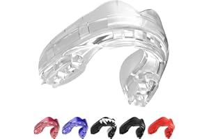 SAFEJAWZ Mouthguard for Braces, One Size Re-Mouldable Strapless with Case for Boxing, Basketball, Football, MMA, Martial Arts