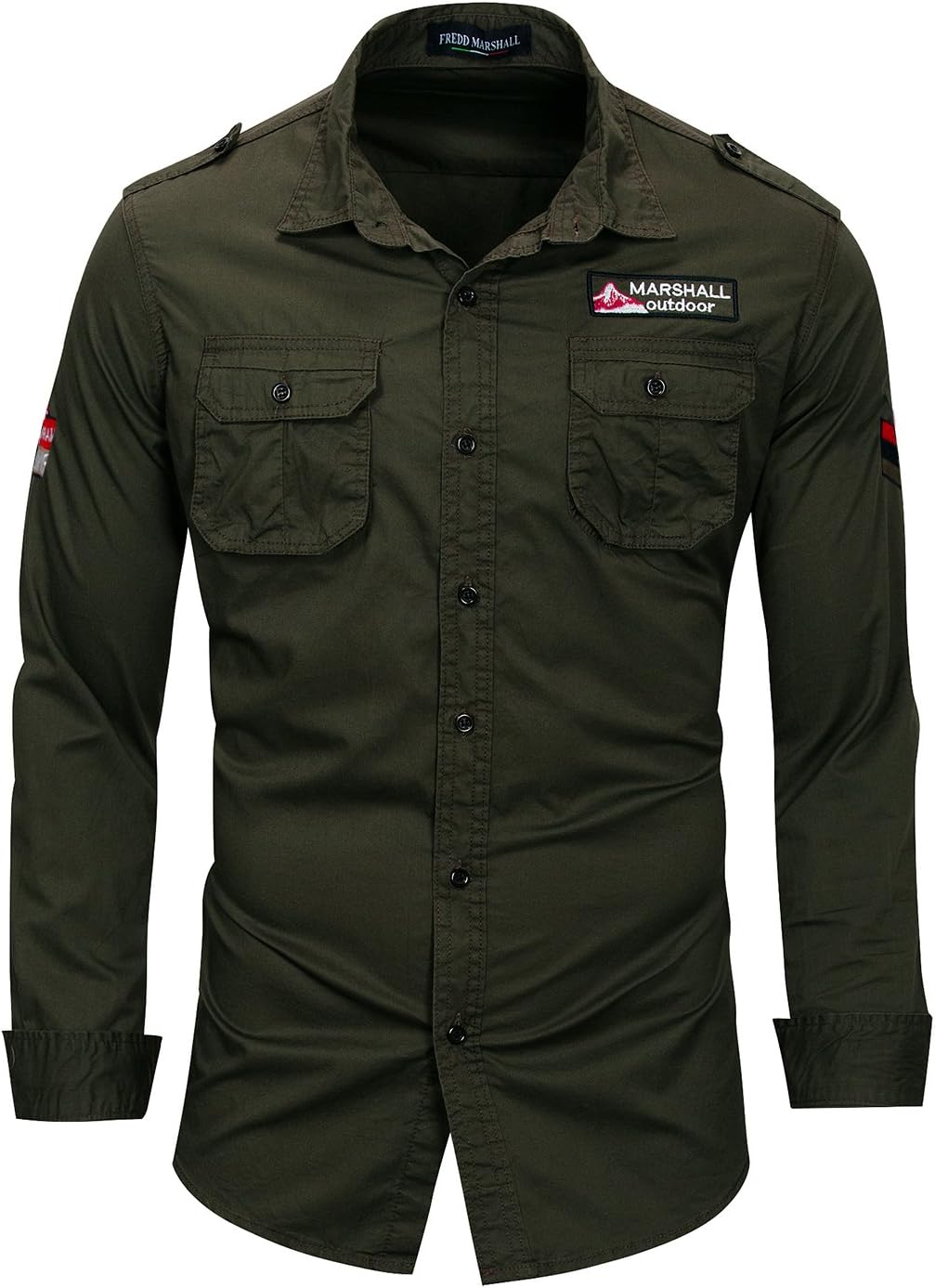 T1992S Men's Quick-Dry Long/Short Sleeve Fishing Shirts for Work Travel Military