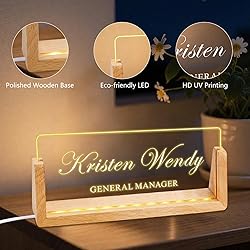 Ships Next Day, Custom Name Plate for Desk