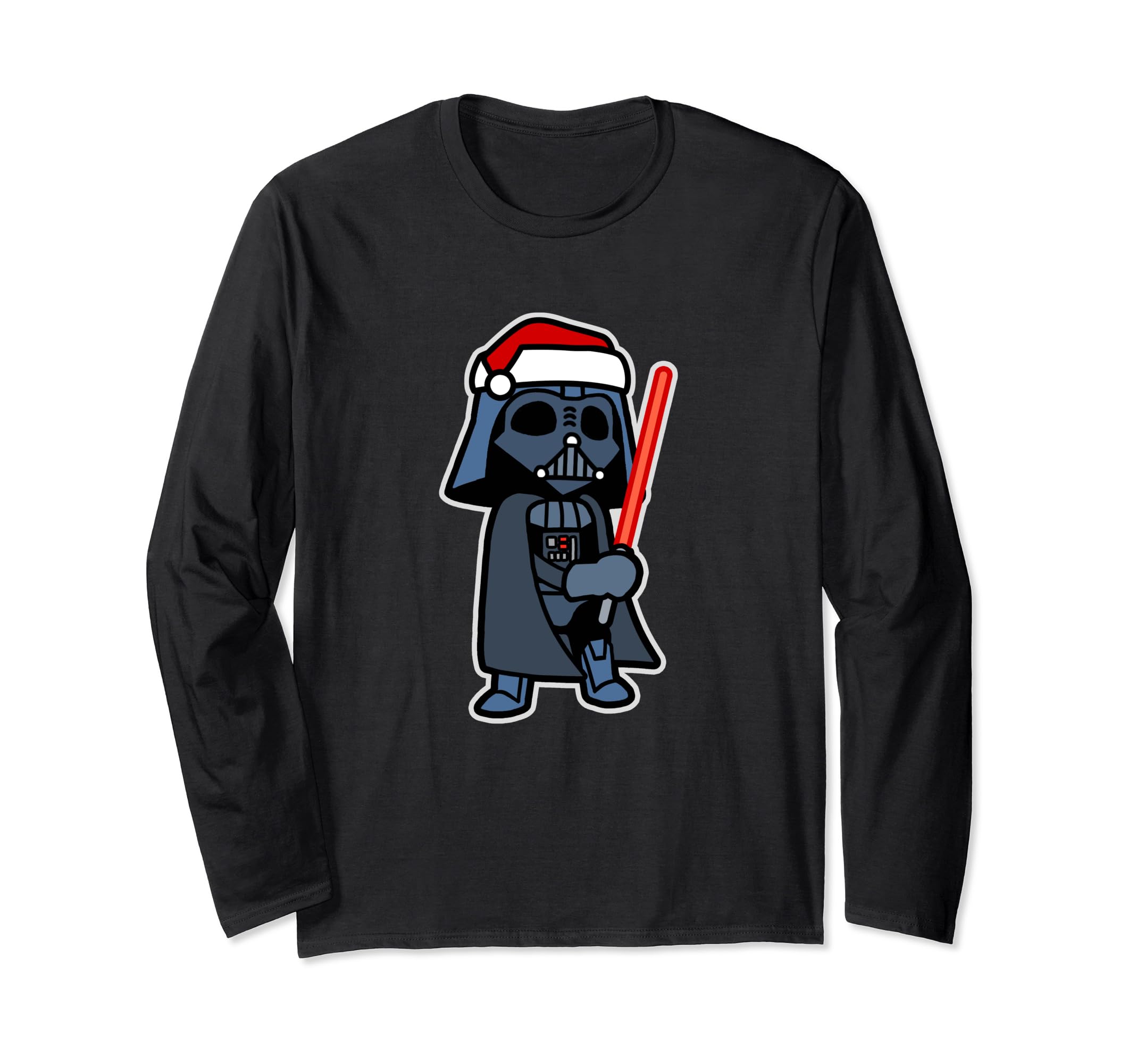 Star Wars Darth Vader Saber Santa Hat Christmas Long Sleeve T-Shirt