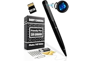 SIRGAWAIN Premium Body Camera Pen — Full HD 1080p Video & Photos, 70-Min Battery, Motion Detection, One-Button Control, 2026 