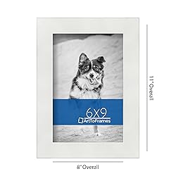 ArtToFrames 6x9 Inch White Picture Frame, This 1.25