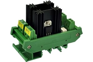 CZH-LABS DIN Rail Mount 8 Amp Solid State Relay SSR Module, in 4~32VDC, Out 100~240VAC. (2 Channels)