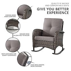 HUMMUH 6-Piece Outdoor Patio Furniture PE Wicker