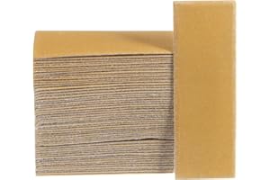HARFINGTON 100pcs Micro Sander Paper 400 Grit 3.5x1.2 Inch Mini Sanding Sheets Strips Hook Loop Sandpapers for Wood Metal Sma