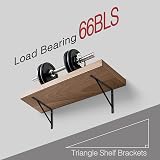 Ouvin Heavy Duty Shelf Brackets 12 Inch Triangle Right Angle Set of 4 Black view 5