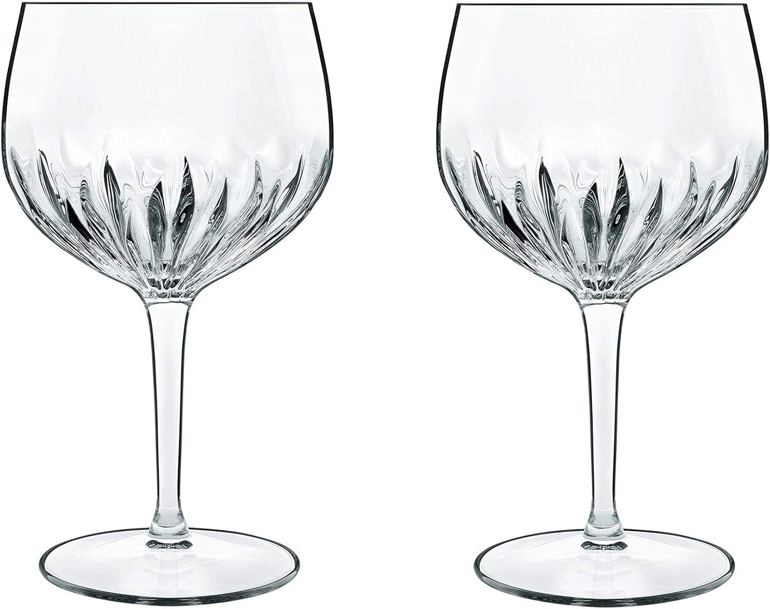 Luigi Bormioli Mixology Set of 2 Spanish Copa Cut Crystal Gin Glasses 800ml Balloon Gin