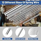 GLARKS 104pc Stainless Steel Spring Wire Assortment 0.3-3mm Dia x 400mm Length view 3