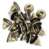 IDS20Pack Small Bells Tinkle Bells Jingle Bells Wind Chimes Wind Bells Accessories Home Crafts Hanging Decoration Gift,Anique Bronze