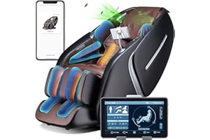 BOSSCARE Full Body Zero Gravity 4D Massage Chair, 2024 APP & AI Control Massage Recliner, SL Track Yoga Stretching Shiatsu Message Chair, Body Scanning,HiFi Bluetooth Speaker with Heated