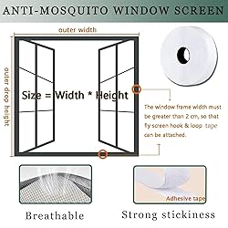 Screen nets for Window, 115x190cm White
