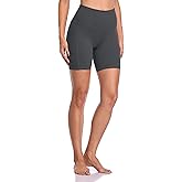 Colorfulkoala Women's High Waisted Biker Shorts with Pockets 6" Inseam Yoga Tummy Control Short