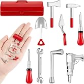 Sumind 10 Pieces Mini Dollhouse Tool Set Mini Doll House Repair Multi Tool | Miniature Set Includes Hammer, Axe, Shovel, Wrench, Screwdriver, Pliers for Dollhouse Decor, Kids Pretend Play Accessories