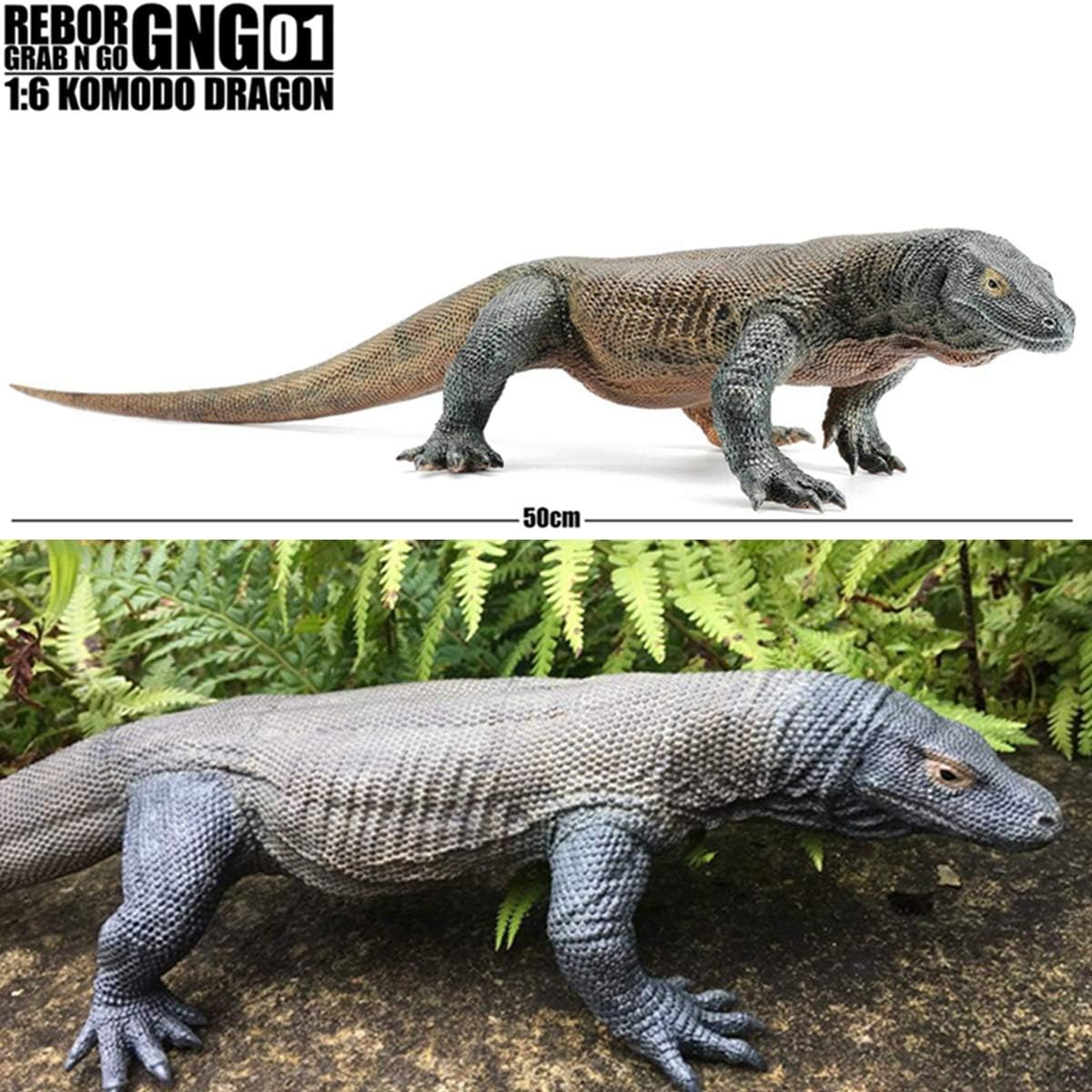 Amazon Com Rebor 1 6 Komodo Dragon Figure Gng Series 01 19 6in Varanus Komodoensis Realistic Pvc Animal Model Educational Toys Collector Decor Xmas Gift For Adult Toys Games