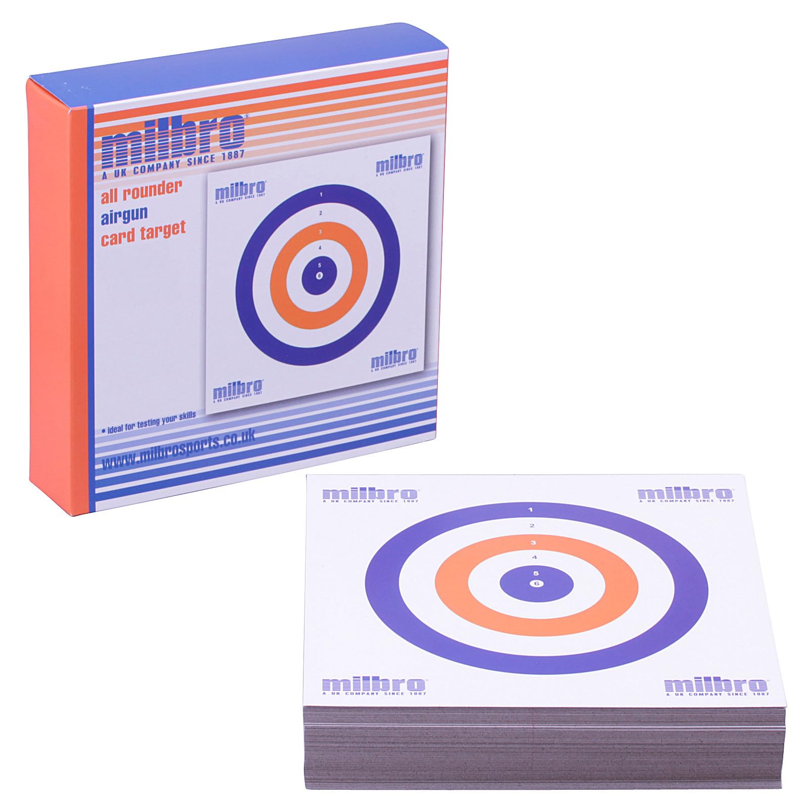 SMK RWB THICK CARD 14cm Airgun Air Rifle Pistol Targets Hunting Practice Shooting 100 Pk