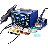 YIHUA 862BD+ SMD ESD Safe 2 in 1 Soldering Iron Hot Air Rework Station °F /°C with Multiple Functions