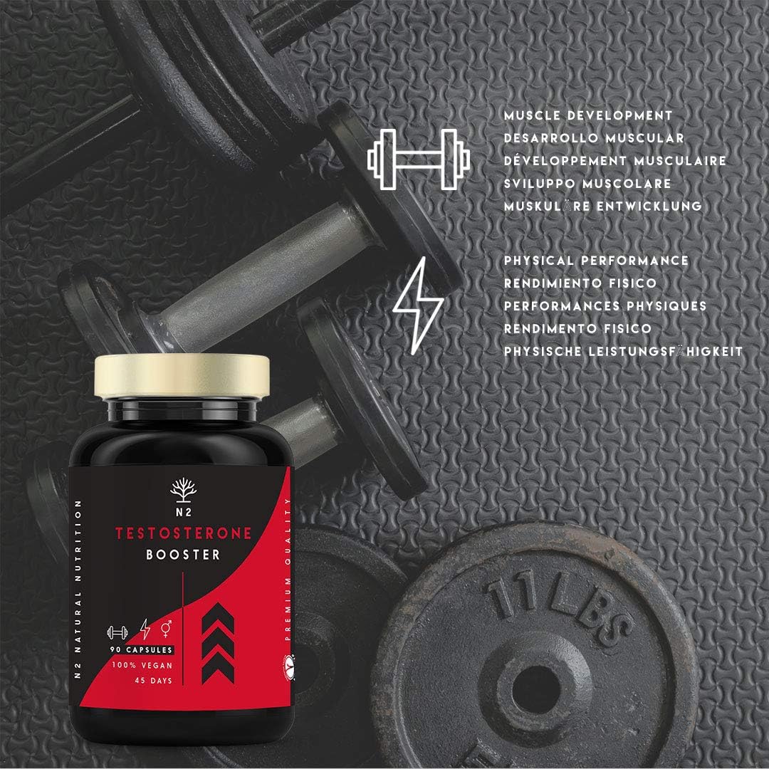 Maca, Vitamin B6, Ginseng, Zinc, L-Taurine, Black Pepper. 90 Plant-Based Capsules. VEGAN Certified. N2 Natural Nutrition - Image 5