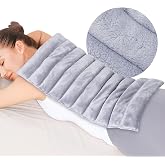 REVIX Extra Large Microwavable Heating Pad for Back, Moist Heat Wrap, Gray | Weighted Moist Heat Therapy, Full Back Coverage, Reusable Warm or Cool Comfort for Neck, Shoulder &amp; Muscles For Women &amp; Wen