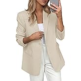 PRETTYGARDEN Blazers for Women Business Casual Outfits 2026 Spring Open Front Long Sleeve Suit Jackets Office Work Blazer