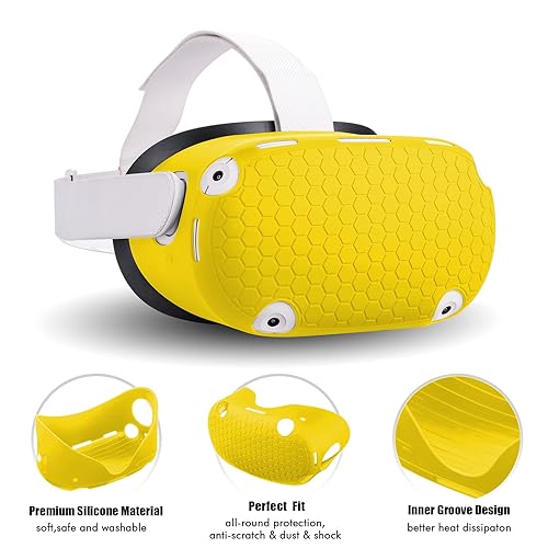 for Oculus Quest Accessories, Quest VR Silicone face Cover, VR