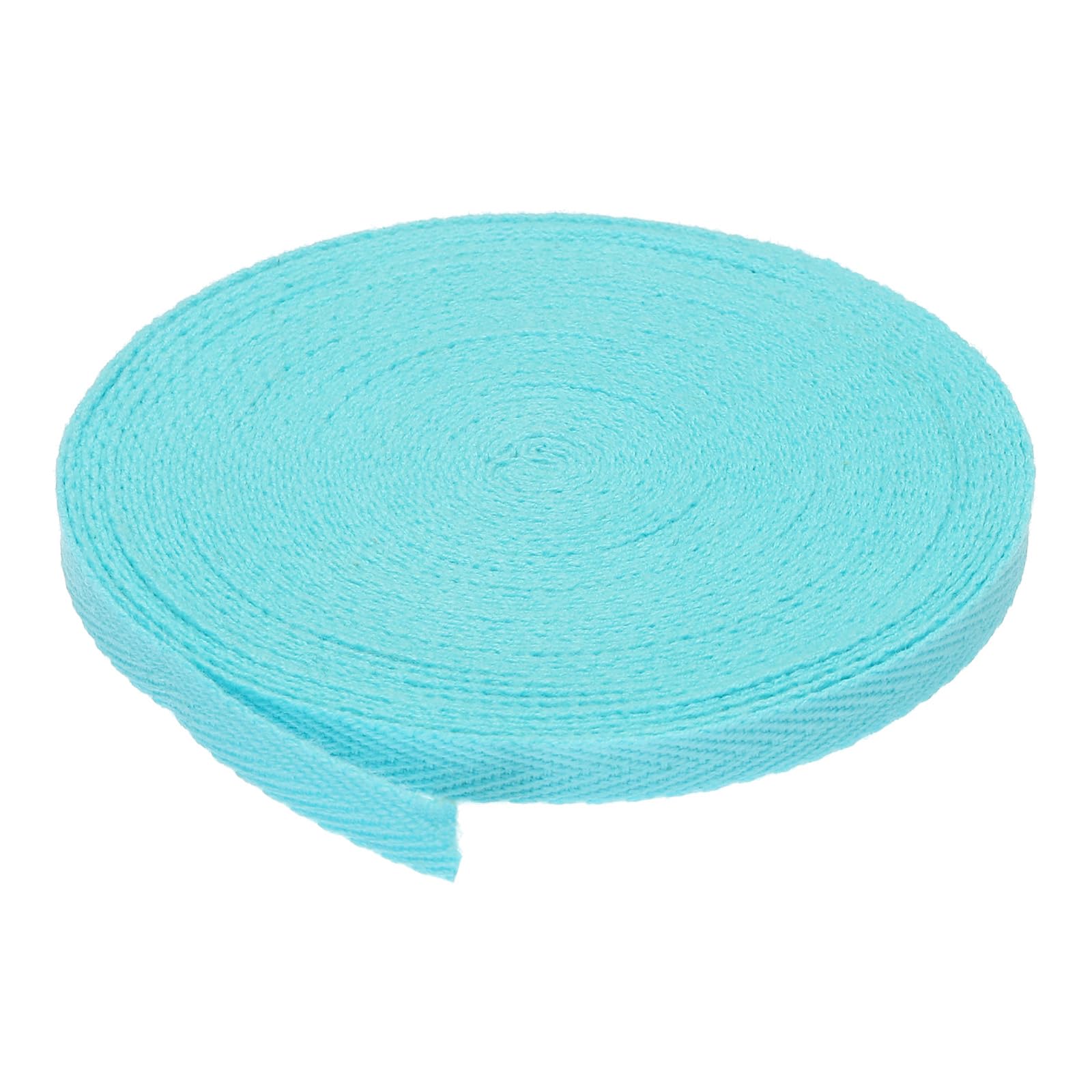 PATIKIL Cotton Twill Tape 1/4 Inch 10 Yards 100% Cotton Ribbon Bias Tape Herringbone Webbing Trim for Sewing Gift Wrapping, Sky Blue