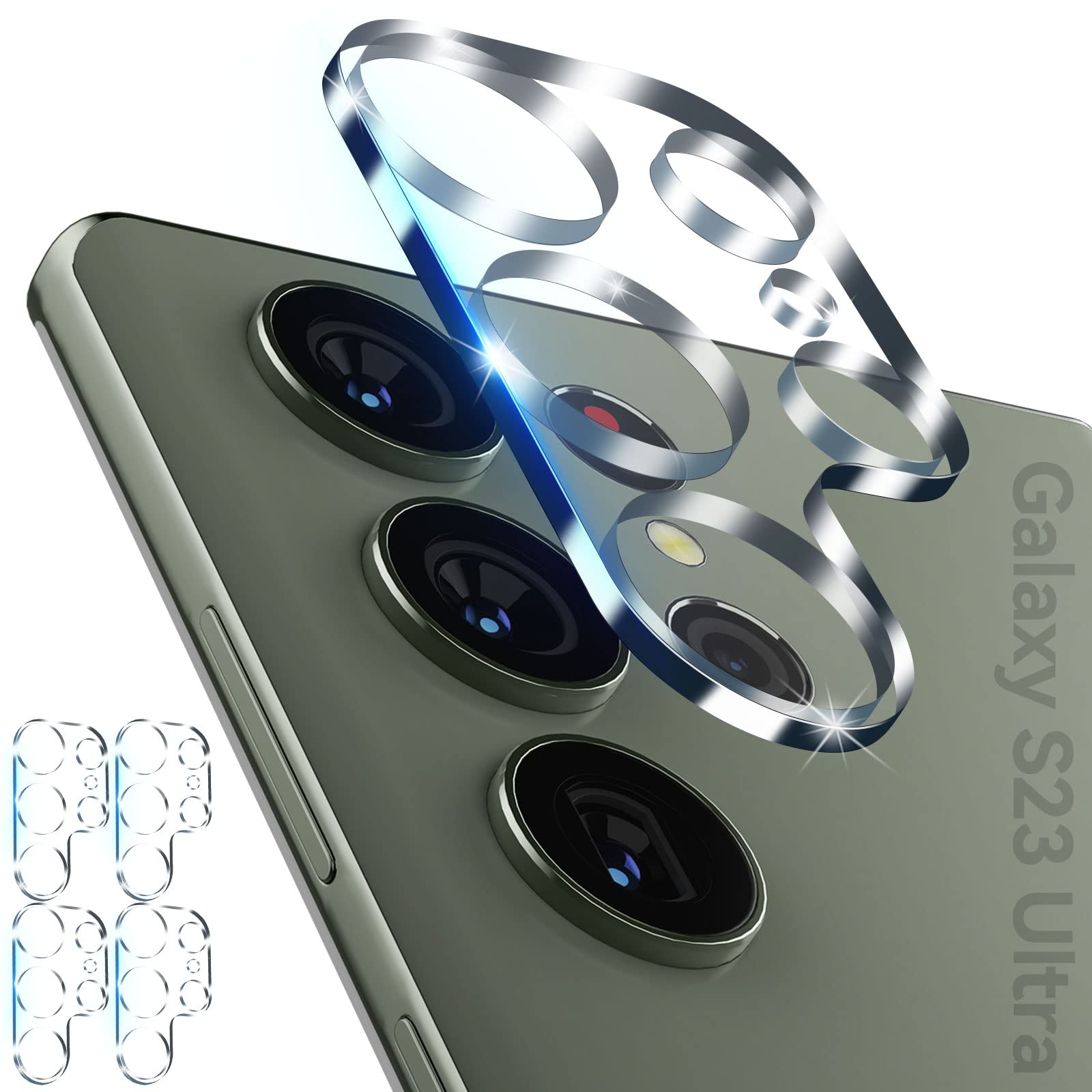 Photo 1 of CloudValley Camera Lens Protector for Samsung Galaxy S23 Ultra, 9H Ultra Thin Tempered Glass Cover Anti-Scratch & Case Friendly [Not Affect Flash & Night Shot], 4 Pack Tansparent