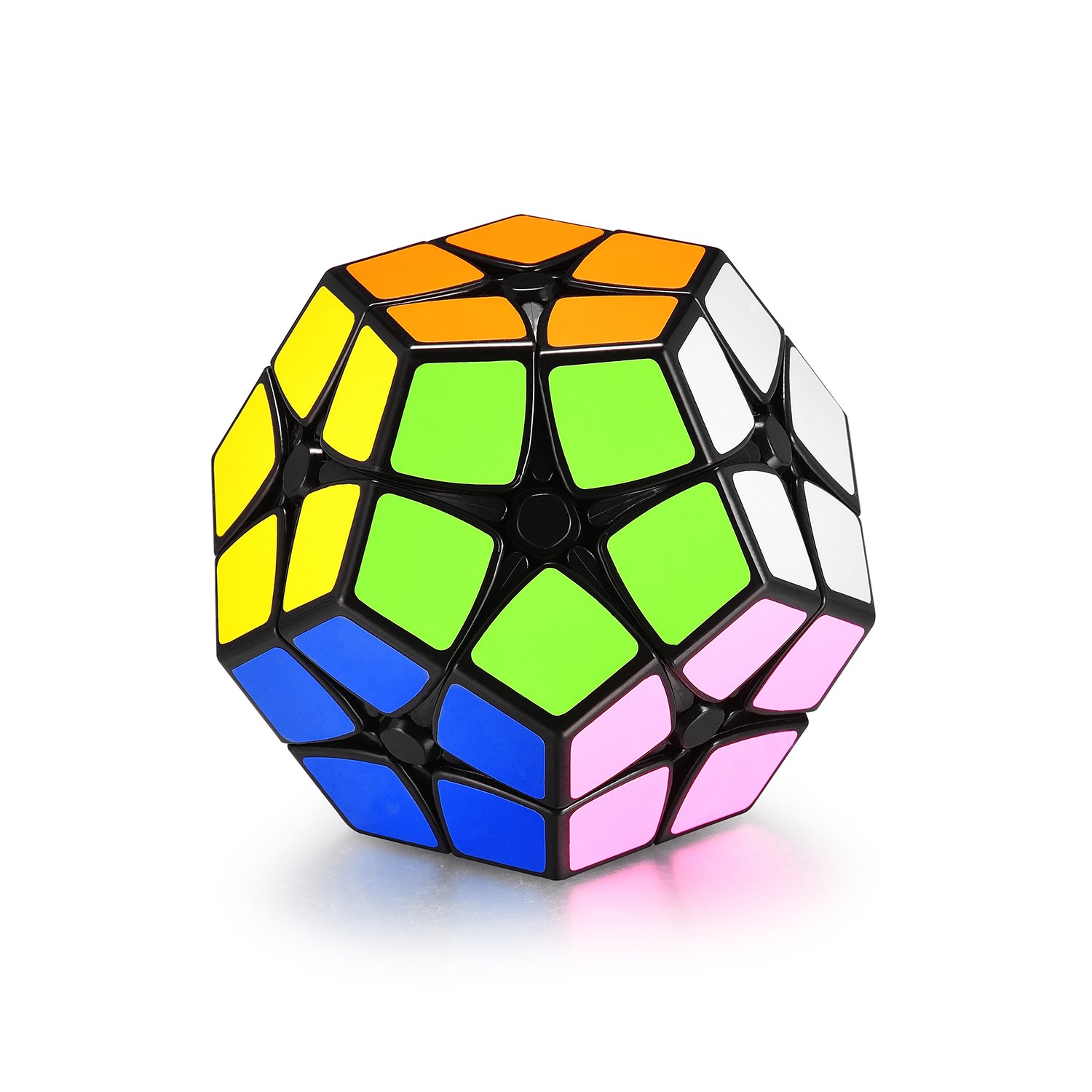 Speed Cube | 2x2 Stickers Megaminx Cube Puzzle | Smooth Kilominx Brain Teasers toys | 12 Colors Stickers Dodecahedron Magic Cube | Black