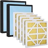 Upgraded 5 Pack MERV-11 Filter and 2 Pack HEPA& Activated Carbon Filter Replacement Set Compatible with AlorAir CleanShield HEPA 550 Air Scrubber (Pack of 7)