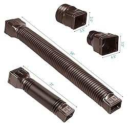 TAEYONK Brown 2 Pack Gutter Downspout