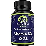 Vitamin D3 1000iu | 365 (1 Year Supply) Vegetarian Very Small Easy to Swallow Tablets | Safe and Optimal Level | Vitamin D as Cholecalciferol | Fresh Start Nutrition