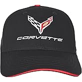 JH DESIGN GROUP Men's Chevy Corvette C8 Logo Cap Adjustable Black Hat