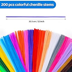 Eppingwin 200 PCS Pipe Cleaners, Multi-Colored Pipe