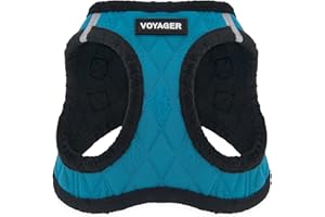 Voyager Step-In Plush Dog Harness – Soft Plush, Step In Vest Harness for Small and Medium Dogs by Best Pet Supplies - Harness (Turquoise Plush), XL (Chest: 20.5 - 23")