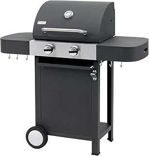 Tepro Gasgrill &#39;Beaverton&#39;, 2 Brenner aus Edelstahl, 2 Guss Grillroste, je ca. 26 x 36,5 cm | 52 x 115 x 113 cm, 3165