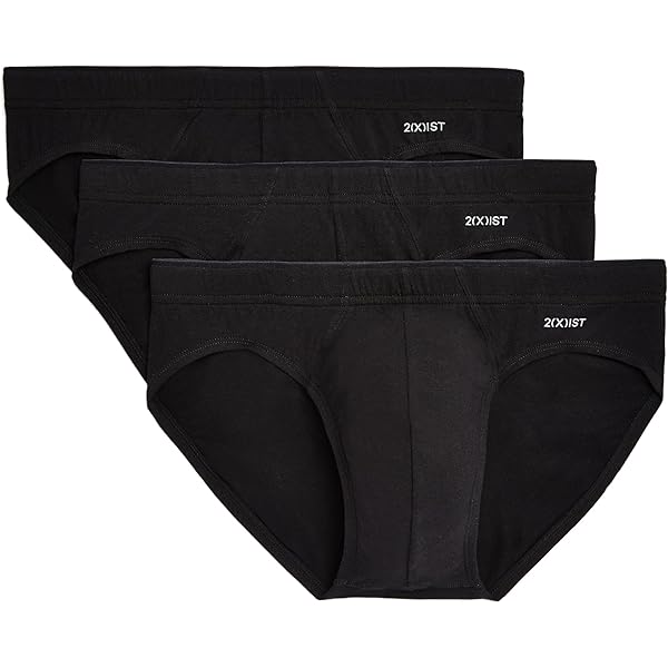 2(X) IST Heren Essential Cotton No Show Slip 3-Pack, Wit Nieuw Logo, M