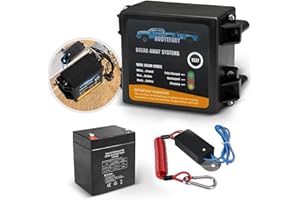 Trailer Brakeaway Kit, CINVEI Trailer Brakes Breakaway Kit with Charger, LED Indicator, Switch, 12V 5AH Battery for Trailer Caravan, Waterproof Enclosure