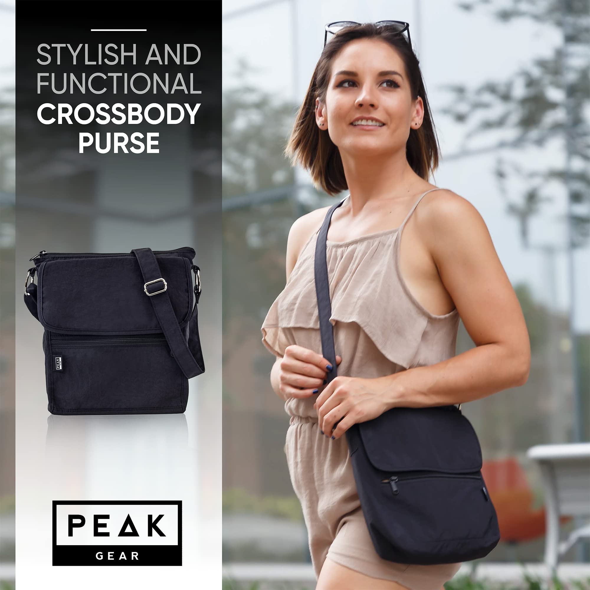 Mua Peak Gear Nylon Crossbody Purse with RFID Blocking Pocket and