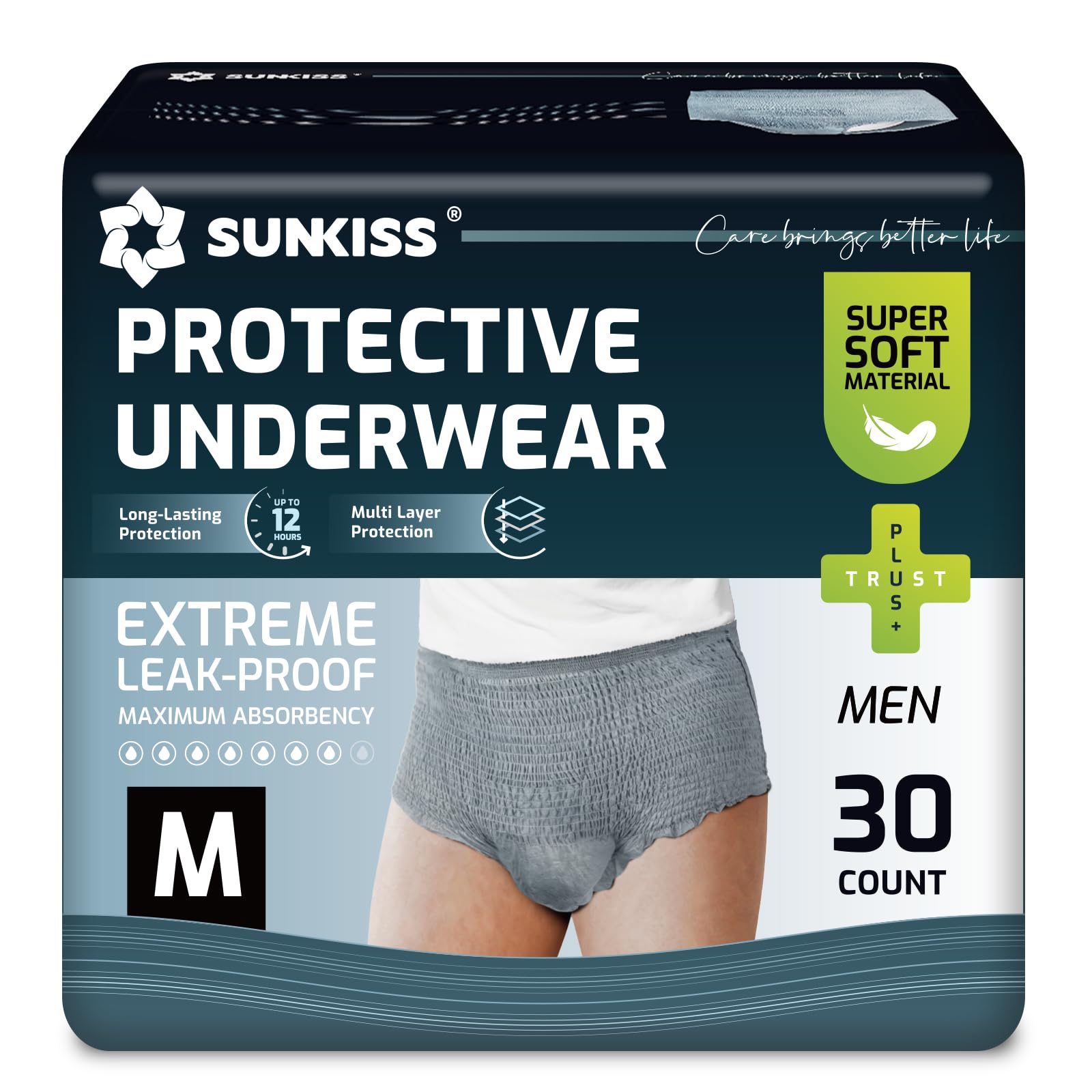 SUNKISS Incontinence Underwear for Men, Daytime