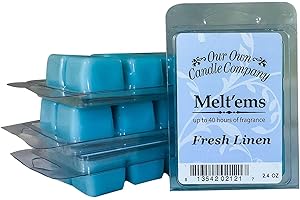 Our Own Candle Company Premium Wax Melt, Fresh Linen, 6 Cubes, 2.4 oz (4 Pack)