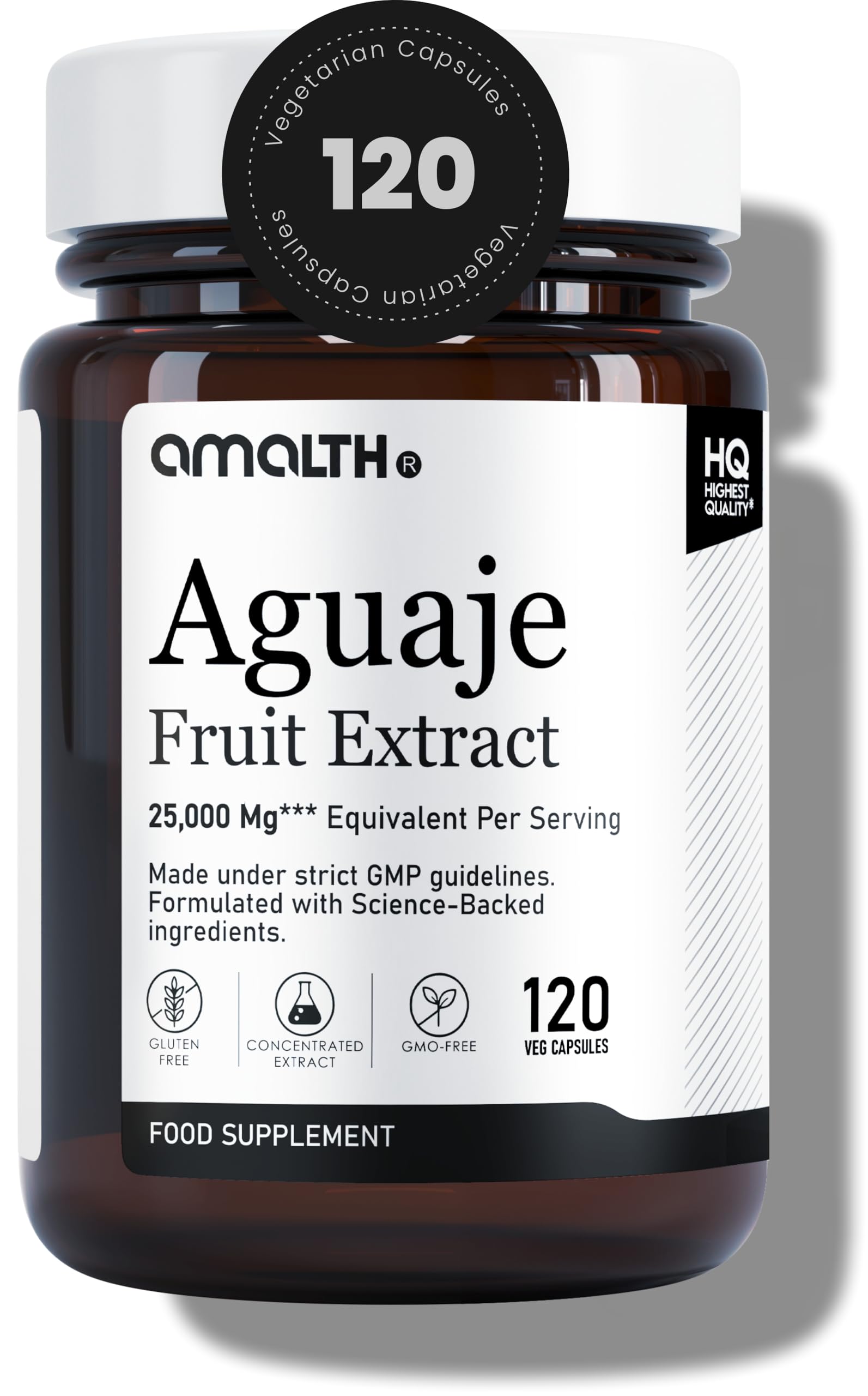 Aguaje Fruit Extract 1000mg Capsules – High Potency Aguaje Supplement – 120 Capsules – Premium Natural Plant Extract – Daily Wellness Formula
