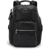 TUMI Alpha Bravo Search Backpack, 17.0" X 14.0" X 8.3", Black Leather | Laptop Backpack for Men &amp; Women, Backpack for Work &amp; Travel, 17.0" X 14.0" X 8.3", Ballistic Nylon, Padded Laptop Compartment
