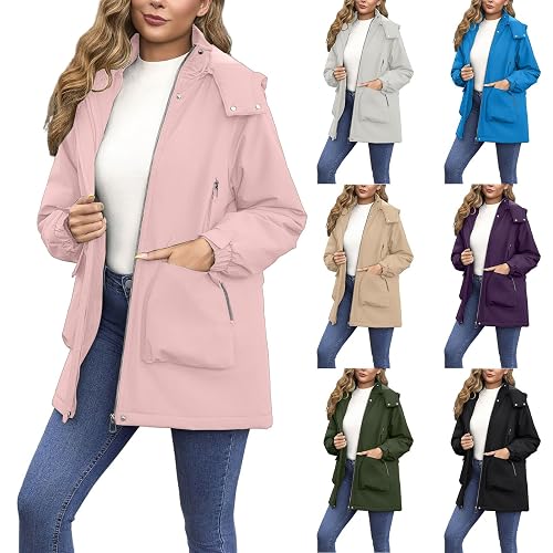 Women'S Coats Size 18 Winter Coats for Women UK Warm Parka Jackets Quilted Down Puffer Jacket Ladies Windbreaker Hooded Coat Outwear Outdoor Ladies Jackets Size 12 Uk