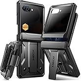 TONGATE for Motorola Razr 2025/Razr 2024 Case with Privacy Screen Protector, [Stand & Belt-Clip] [Hinge Protection Cover] [Anti-Slip], Full-Body Military Grade Protective Phone Case, Black