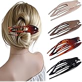 4 Pcs Flat Hair Claw Clips for Women French Clip for Women Thin and Thick Hair Stylish Lay Down Clips Large Alligator Clips Strong Hold No Slip Hair Barrettes