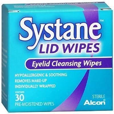 Systane Eyelid Cleansing Wipes 30 Count Hypoallergenic Pre-moistened Makeup