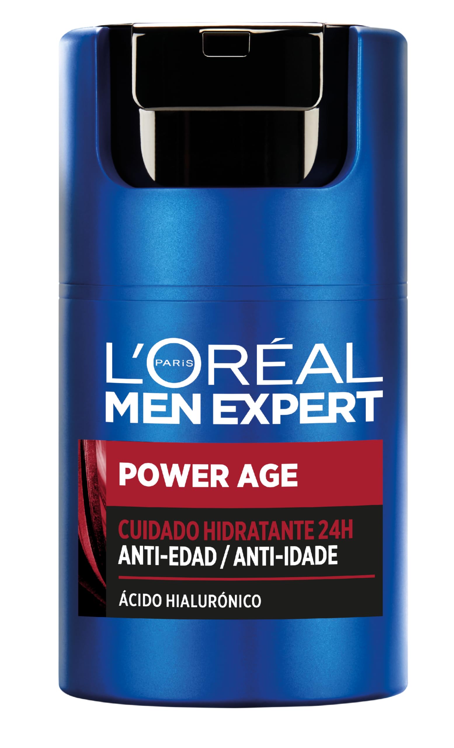 L'Oréal Moisturizing Cream for Men, Anti-Wrinkle and Anti-Aging, With Hyaluronic Acid Moisturizing for Aging, For Dry and Dull Skin, Men Expert Power Age, 50ml