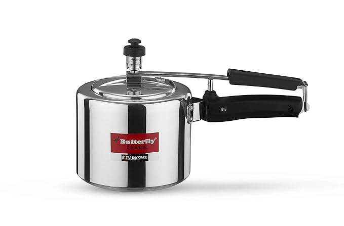 Butterfly Durabase Plus Induction Base Aluminium Pressure Cooker, 3 Litre